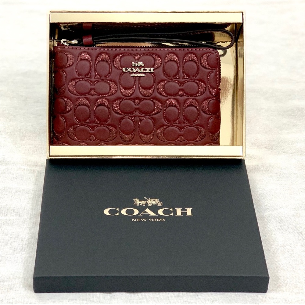 NWT💕 Coach Boxed Zip Wristlet Leather Wallet - Picture 3 of 4